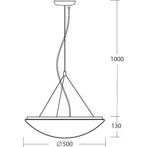 LED závesné svietidlo na strop TITAN T3 PMMA 66812 priemer tienidla 500 mm