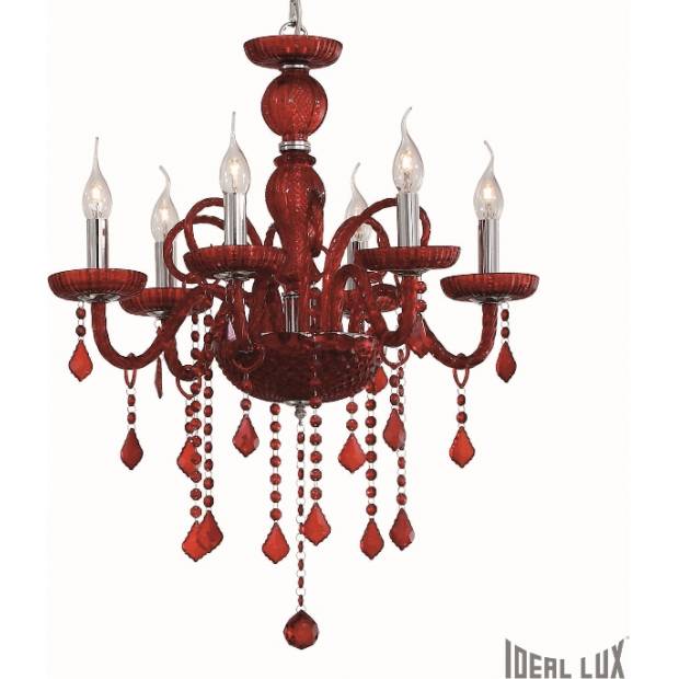 GIUDECCA SP6 ROSSO Ideal Lux 027418 závesné svietidlo