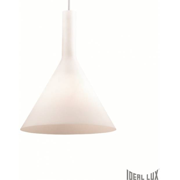 074337 Masívne závesné svietidlo ideal lux cocktail sp1 small bianco white 20cm