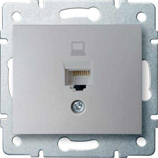 Kanlux DOMO Dátová zásuvka (RJ45Cat 5e Jack) - strieborná 24871