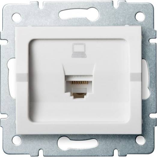 Kanlux LOGI Dátová zásuvka RJ45Cat 6 Jack - biela 25109