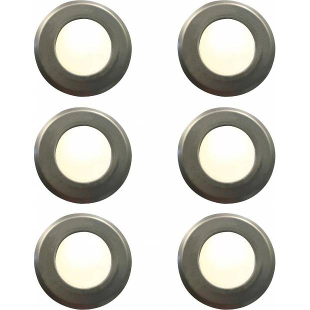 45420034 NORDLUX 45420034 Une 6-Kit - Vonkajšie bodové LED svietidlo 6x0,2W LED, nerezová oceľ NORDLUX