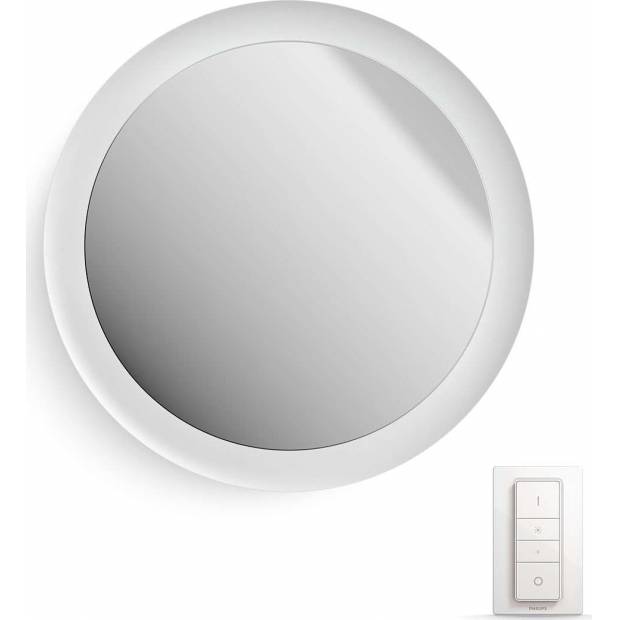 34357/31/P7 Massive Hue led white ambiance wall lamp philips adore with mirror white, ip44