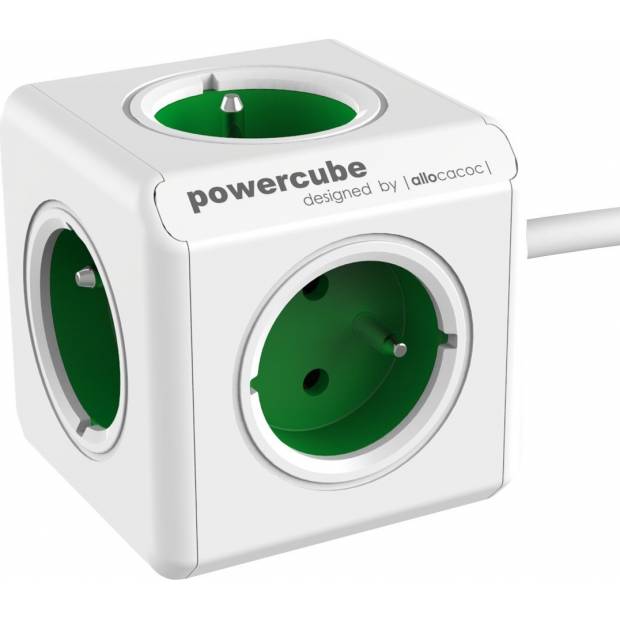 Zásuvka Power Cube PowerCube s predlžovacím káblom 1,5 m na 230 V /ZELENÁ/