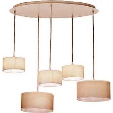 110868 Masívne zavesenie ideal lux ekos sp5 round beige