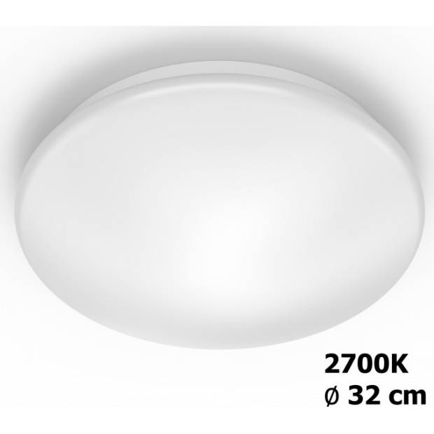 8718699681135 Moire LED stropné svietidlo 17W 1700lm 2700K, biela Philips