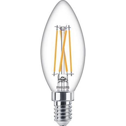 Klasická LED sviečka DT 4,5-40W E14 CRI90 B35 CL