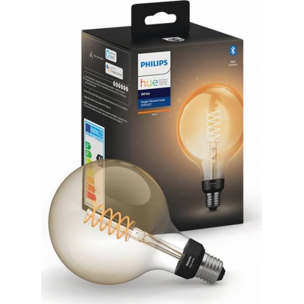 8719514279131 Hue Bluetooth žiarovka LED Filament G125 E27 7W 550lm 2100K Philips