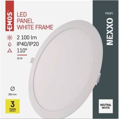 ZD1155 LED vstavané svietidlo NEXXO, okrúhle, biele, 25 W, neutrálna biela EMOS Lighting