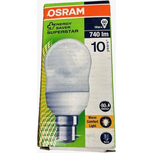 Osram DULUX Superstar Classic A B22d 14W/ 2500 K, 740 lm