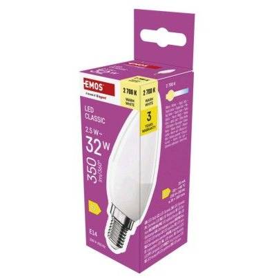 ZQ3D11 LED žiarovka Classic Candle / E14 / 2,5 W (32 W) / 350 lm / teplá biela