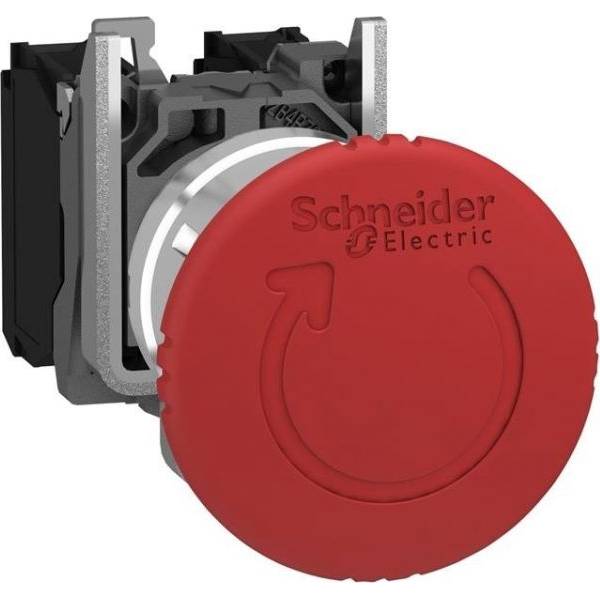 Schneider XB4BS8445 Núdzové tlačidlo červené s uzamykaním s priemerom 40 mm