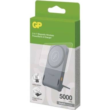 B6305B Powerbank GP Q05B, 5000 mAh, 20 W+Bezdrôtová, čierna