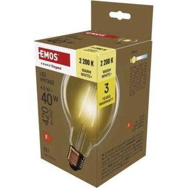 Z52032 LED žiarovka Vintage G95 / E27 / 4,5 W (40 W) / 420 lm / teplá biela