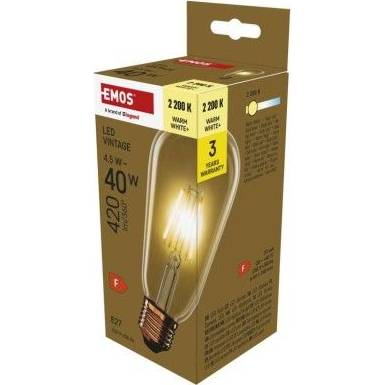 Z57032 LED žiarovka Vintage ST64 / E27 / 4,5 W (40 W) / 420 lm / teplá biela