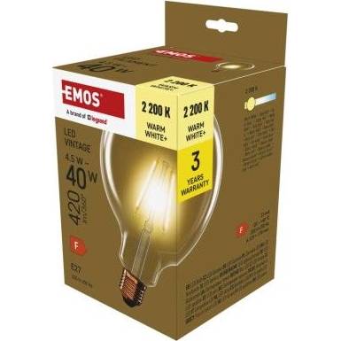 Z58032 LED žiarovka Vintage G125 / E27 / 4,5 W (40 W) / 420 lm / teplá biela