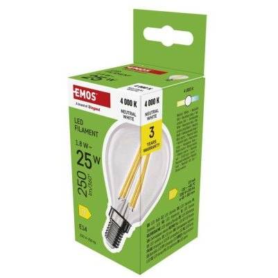 ZF1D03 LED žiarovka Filament Mini Globe / E14 / 1,8 W (25 W) / 250 lm / neutrálna biela