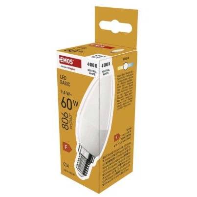 ZL3F43 LED žiarovka Basic Candle / E14 / 9,4 W (60 W) / 806 lm / neutrálna biela