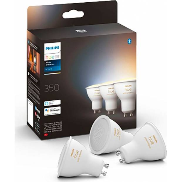 8719514342804 Hue Bluetooth 3x žiarovka LED GU10 4,3W 350lm 2200-6500K Massive