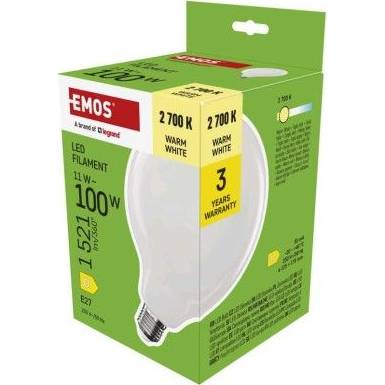 ZF2D62 LED žiarovka Filament G125 / E27 / 11 W (100 W) / 1521 lm / teplá biela