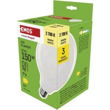 ZF2D82 LED žiarovka Filament G125 / E27 / 18 W (150 W) / 2452 lm / teplá biela