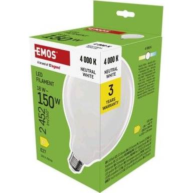 ZF2D83 LED žiarovka Filament G125 / E27 / 18 W (150 W) / 2452 lm / neutrálna biela