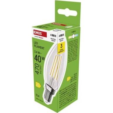 ZF3D23 LED žiarovka / E14 / 3,4 W (40 W) / 470 lm / neutrálna biela