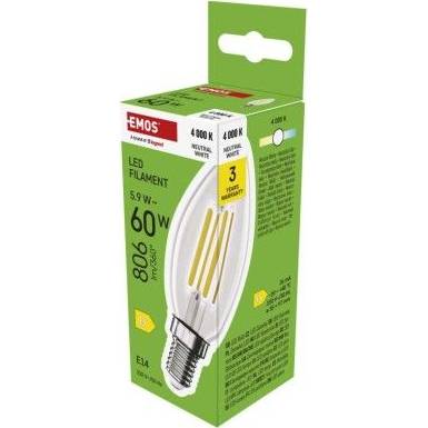 ZF3D43 LED žiarovka / E14 / 5,9 W (60 W) / 806 lm / neutrálna biela