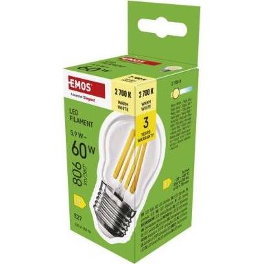 ZF6D42 LED žiarovka Filament Mini Globe / E27 / 5,9 W (60 W) / 806 lm / teplá biela