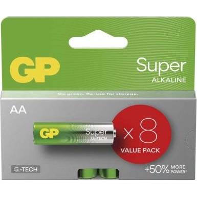 B01238 GP Super AA alkalická batéria (LR6), 8 ks