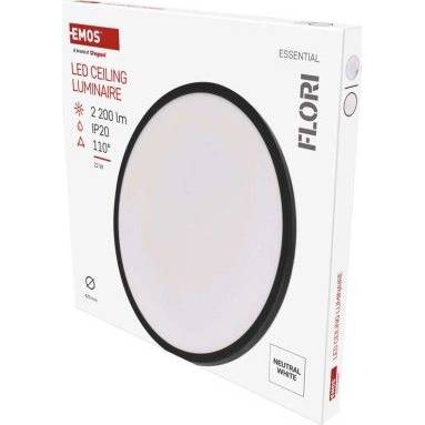 ZM1405 LED svietidlo FLORI okrúhle, čierne, 22W, neutrálna biela