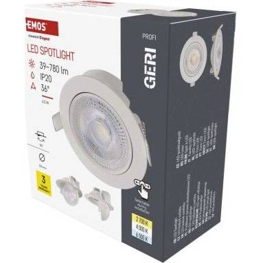 ZV1160 LED reflektor GERI 6,5W 780LM IP20 CCT biely