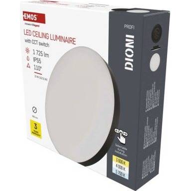 ZM7153 LED svietidlo DIONI kruhové, čierne, 15 W, so zmenou CCT