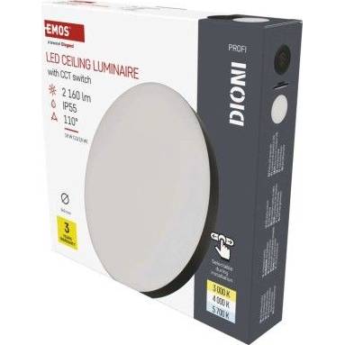 ZM7154 LED svietidlo DIONI kruhové, čierne, 18 W, so zmenou CCT